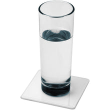 Load image into Gallery viewer, Renzo square plastic coaster — Transparent clear (detail)