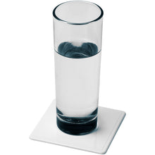 Load image into Gallery viewer, Renzo square plastic coaster — White (detail)