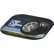 Load image into Gallery viewer, Brite-Mat® square coaster with tyre material — Black (detail)