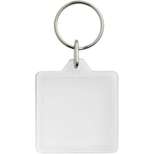 Load image into Gallery viewer, Vial U1 square keychain — Transparent clear (front)