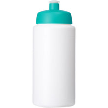 Load image into Gallery viewer, Baseline® Plus grip 500 ml sports lid sport bottle — White / Aqua (front)
