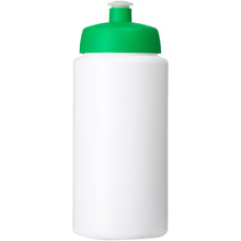Load image into Gallery viewer, Baseline® Plus grip 500 ml sports lid sport bottle — White / Green (front)