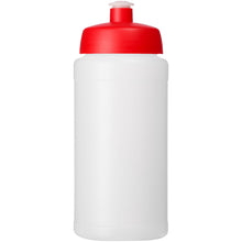 Load image into Gallery viewer, Baseline® Plus grip 500 ml sports lid sport bottle — Transparent / Red (front)