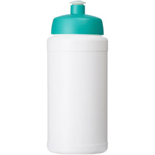 Load image into Gallery viewer, Baseline® Plus 500 ml bottle with sports lid — White / Aqua (front)