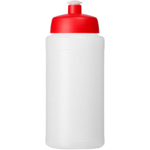 Load image into Gallery viewer, Baseline® Plus 500 ml bottle with sports lid — Transparent / Red (front)