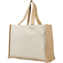 Load image into Gallery viewer, Varai 320 g/m² canvas and jute shopping tote bag 23L — Natural / Natural