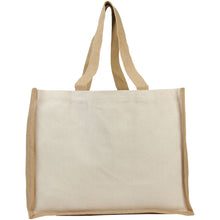 Load image into Gallery viewer, Varai 320 g/m² canvas and jute shopping tote bag 23L — Natural / Natural (front)
