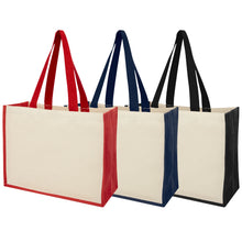 Load image into Gallery viewer, Varai 320 g/m² canvas and jute shopping tote bag 23L — group