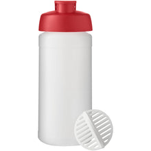 Load image into Gallery viewer, Baseline Plus 500 ml shaker bottle — Red / Frosted Clear (front)