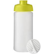 Load image into Gallery viewer, Baseline Plus 500 ml shaker bottle — Lime / Frosted Clear (front)