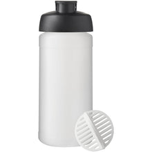 Load image into Gallery viewer, Baseline Plus 500 ml shaker bottle — Black / Frosted Clear (front)