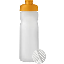 Load image into Gallery viewer, Baseline Plus 650 ml shaker bottle — Orange / Frosted Clear (front)