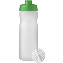 Load image into Gallery viewer, Baseline Plus 650 ml shaker bottle — Green / Frosted Clear (front)
