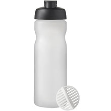 Load image into Gallery viewer, Baseline Plus 650 ml shaker bottle — Black / Frosted Clear (front)