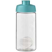 Load image into Gallery viewer, H2O Active® Bop 500 ml shaker bottle — Aqua blue / Transparent (front)