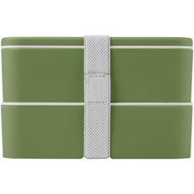 Load image into Gallery viewer, MIYO POP 700+700 ml double layer lunch box — Heather green (back)