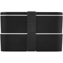Load image into Gallery viewer, MIYO POP 700+700 ml double layer lunch box — Black (back)