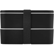 Load image into Gallery viewer, MIYO POP 700+700 ml double layer lunch box — Black (front)
