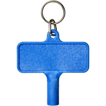 Load image into Gallery viewer, Largo plastic radiator key with keychain — Blue (front)