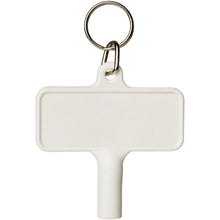Load image into Gallery viewer, Largo plastic radiator key with keychain — White (front)