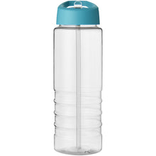 Load image into Gallery viewer, H2O Active® Treble 750 ml spout lid sport bottle — Transparent / Aqua blue (front)