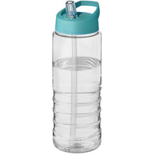 Load image into Gallery viewer, H2O Active® Treble 750 ml spout lid sport bottle — Transparent / Aqua blue