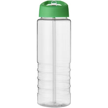 Load image into Gallery viewer, H2O Active® Treble 750 ml spout lid sport bottle — Transparent / Green (front)