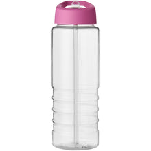 Load image into Gallery viewer, H2O Active® Treble 750 ml spout lid sport bottle — Transparent / Pink (front)