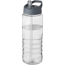 Load image into Gallery viewer, H2O Active® Treble 750 ml spout lid sport bottle — Transparent / Storm grey