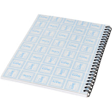 Load image into Gallery viewer, Desk-Mate® A5 notebook synthetic cover — White / Black (back)