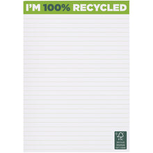 Load image into Gallery viewer, Desk-Mate® A5 recycled notepad — White (front)