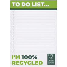 Load image into Gallery viewer, Desk-Mate® A6 recycled notepad — White (front)