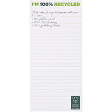 Load image into Gallery viewer, Desk-Mate® 1/3 A4 recycled notepad — White (front)