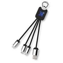 Load image into Gallery viewer, SCX.design C15 quatro light-up cable — Blue / Black
