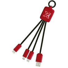 Load image into Gallery viewer, SCX.design C15 quatro light-up cable — Mid red / Black