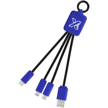 Load image into Gallery viewer, SCX.design C15 quatro light-up cable — Reflex blue / Black