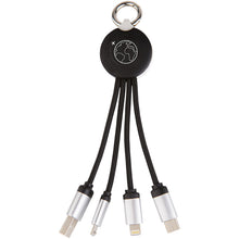 Load image into Gallery viewer, SCX.design C16 ring light-up cable — Black / White (back)