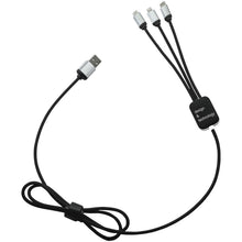 Load image into Gallery viewer, SCX.design C17 easy to use light-up cable — Black / White (detail)