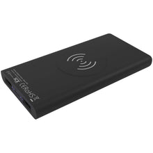 Load image into Gallery viewer, SCX.design P40 10.000 mAh light-up wireless rubber power bank — Black (back)