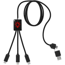 Load image into Gallery viewer, SCX.design C28 5-in-1 extended charging cable — Red / Black