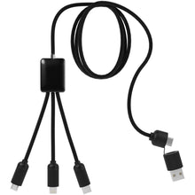 Load image into Gallery viewer, SCX.design C28 5-in-1 extended charging cable — Black / White (front)