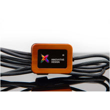 Load image into Gallery viewer, SCX.design C38 40W 5-in-1 rPET light-up logo charging cable with squared wooden casing — lifestyle