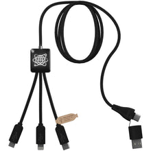 Load image into Gallery viewer, SCX.design C45 5-in-1 rPET charging cable with data transfer — Black