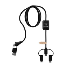 Load image into Gallery viewer, SCX.design C48 CarPlay 5-in-1 charging cable  — Black (front)