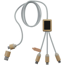 Load image into Gallery viewer, SCX.design C49 5-in-1 charging cable — Light brown (back)