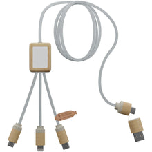 Load image into Gallery viewer, SCX.design C49 5-in-1 charging cable — Light brown (front)