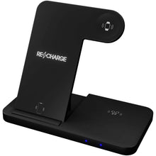 Load image into Gallery viewer, SCX.design W28 3-in-1 wireless charging base with phone stand — Black