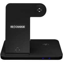 Load image into Gallery viewer, SCX.design W28 3-in-1 wireless charging base with phone stand — Black (detail)
