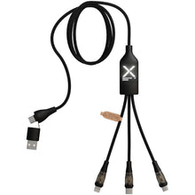 Load image into Gallery viewer, SCX.design C50 5-in-1 fast charging 100W/5A cable with digital display — Black