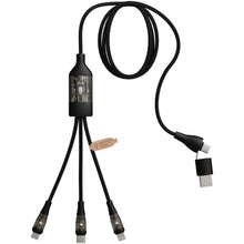 Load image into Gallery viewer, SCX.design C50 5-in-1 fast charging 100W/5A cable with digital display — Black (back)